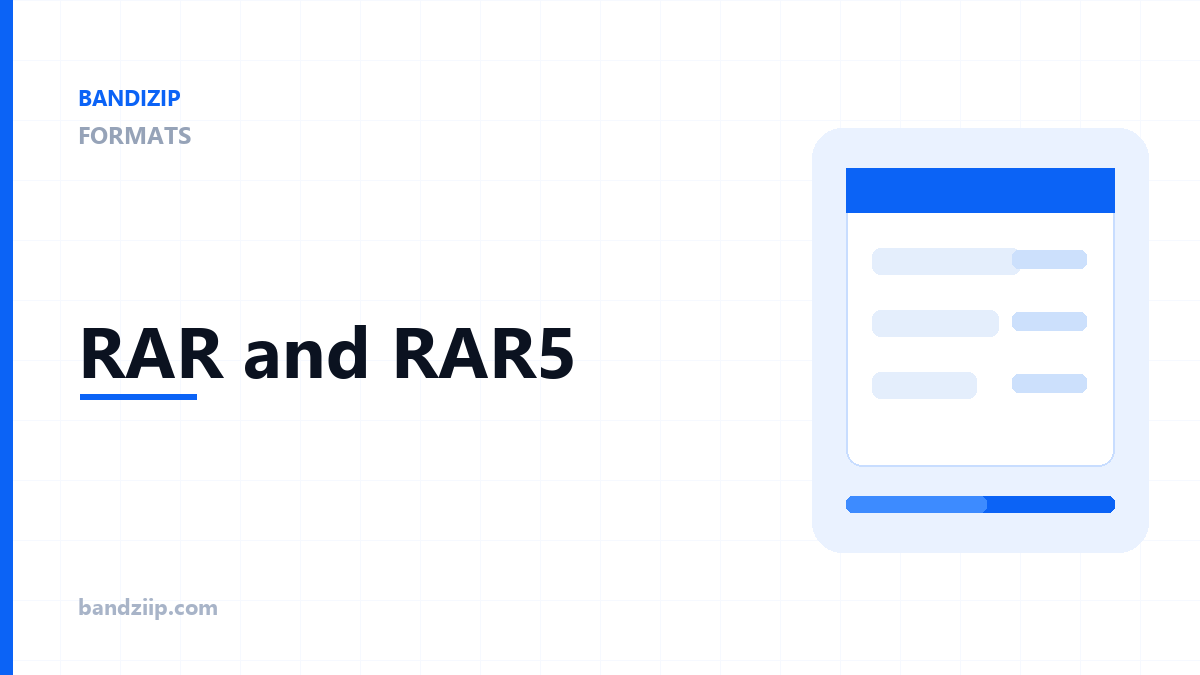 Bandizip extracting a multi-volume RAR5 archive with the progress dialog visible